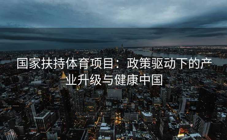国家扶持体育项目：政策驱动下的产业升级与健康中国