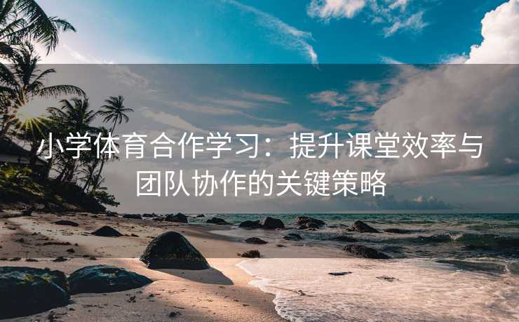 小学体育合作学习：提升课堂效率与团队协作的关键策略