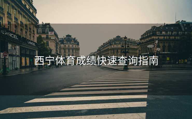 西宁体育成绩快速查询指南