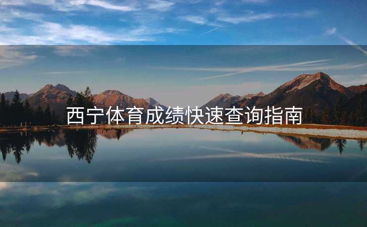 西宁体育成绩快速查询指南