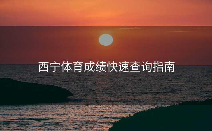 西宁体育成绩快速查询指南