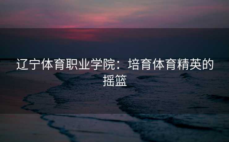 辽宁体育职业学院：培育体育精英的摇篮