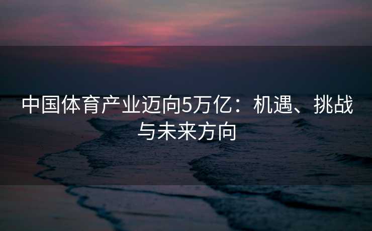 中国体育产业迈向5万亿：机遇、挑战与未来方向