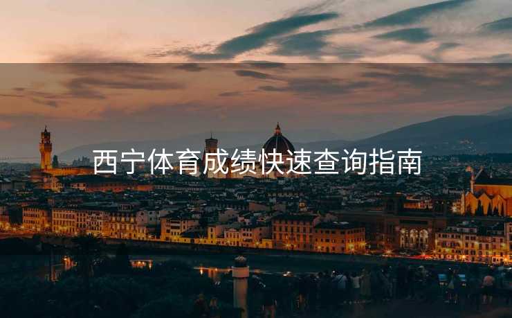 西宁体育成绩快速查询指南