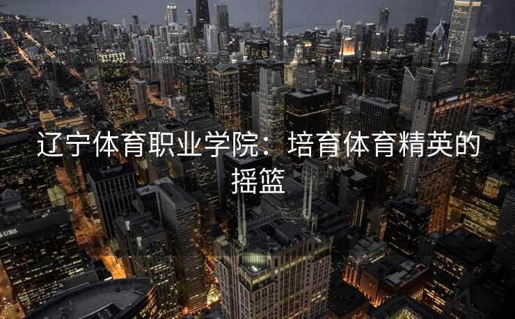 辽宁体育职业学院：培育体育精英的摇篮
