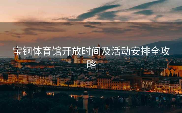 宝钢体育馆开放时间及活动安排全攻略