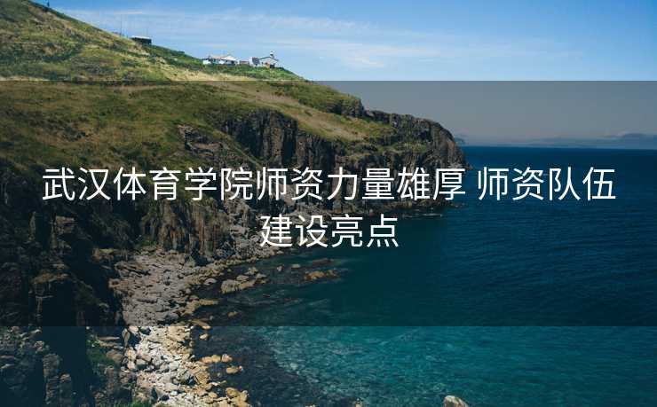 武汉体育学院师资力量雄厚 师资队伍建设亮点