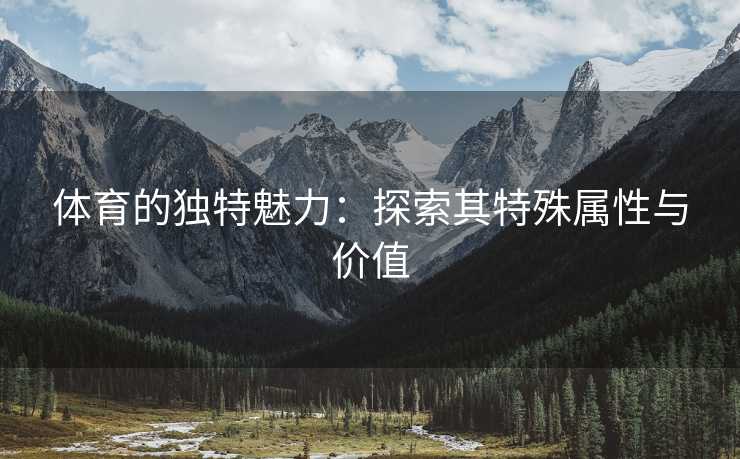 体育的独特魅力：探索其特殊属性与价值