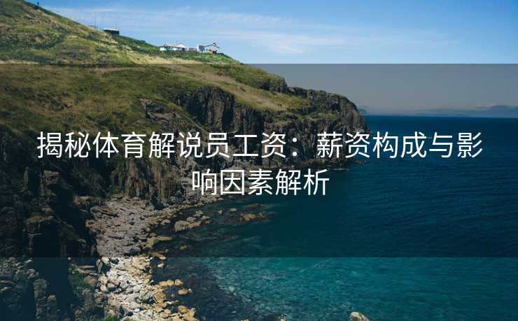 揭秘体育解说员工资：薪资构成与影响因素解析