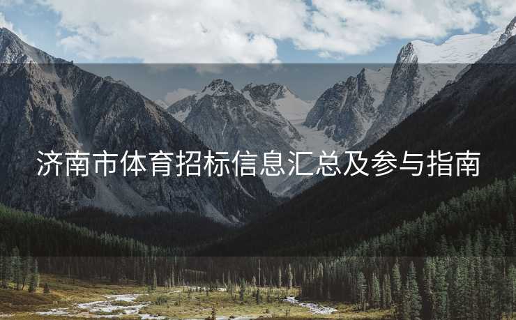 济南市体育招标信息汇总及参与指南