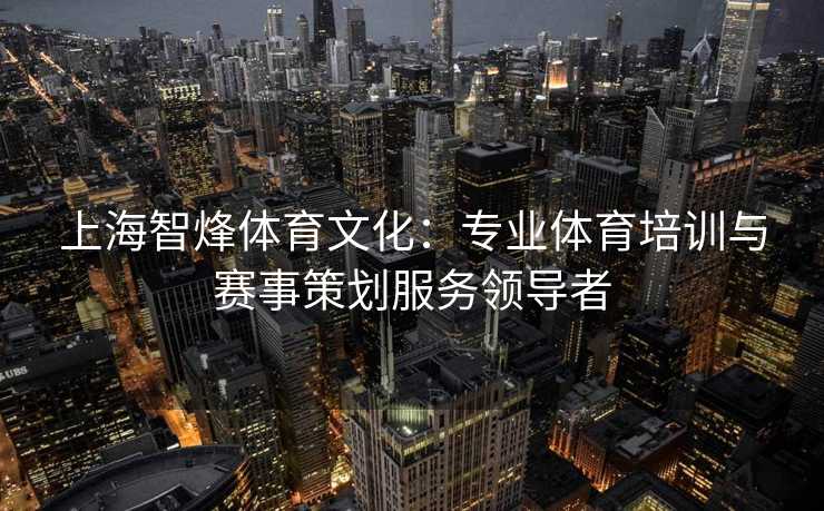 上海智烽体育文化：专业体育培训与赛事策划服务领导者