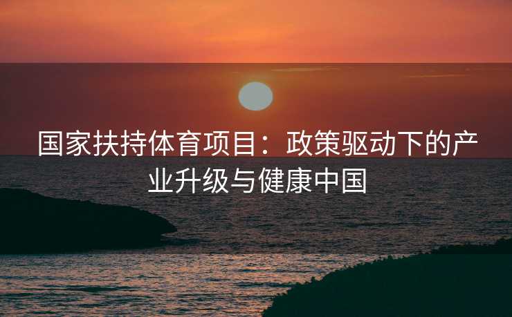 国家扶持体育项目：政策驱动下的产业升级与健康中国