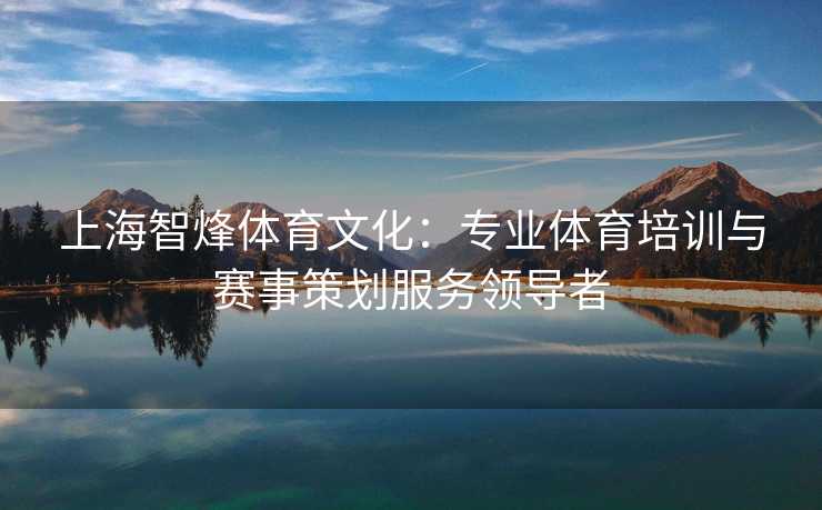 上海智烽体育文化：专业体育培训与赛事策划服务领导者