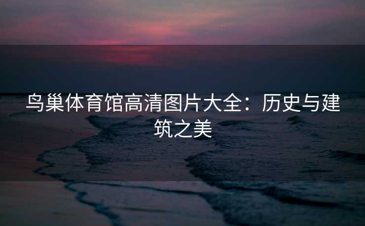 鸟巢体育馆高清图片大全：历史与建筑之美