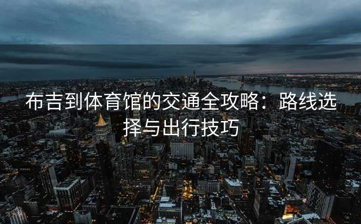 布吉到体育馆的交通全攻略：路线选择与出行技巧