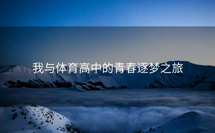 我与体育高中的青春逐梦之旅