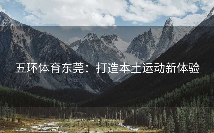 五环体育东莞：打造本土运动新体验