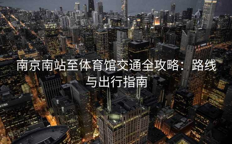 南京南站至体育馆交通全攻略：路线与出行指南