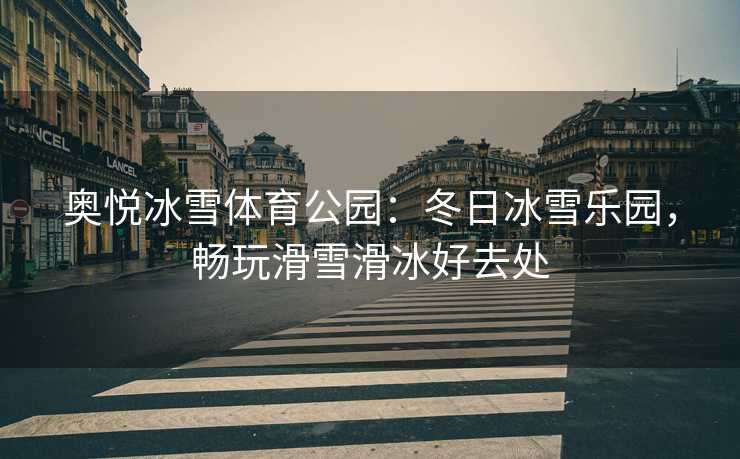 奥悦冰雪体育公园：冬日冰雪乐园，畅玩滑雪滑冰好去处
