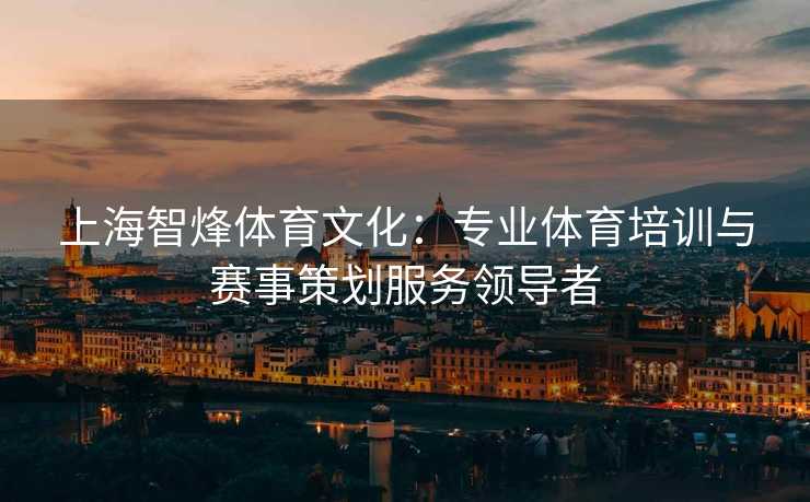 上海智烽体育文化：专业体育培训与赛事策划服务领导者