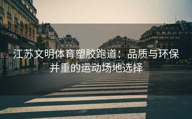 江苏文明体育塑胶跑道：品质与环保并重的运动场地选择