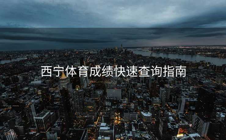 西宁体育成绩快速查询指南