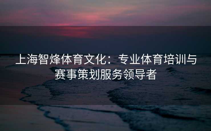 上海智烽体育文化：专业体育培训与赛事策划服务领导者