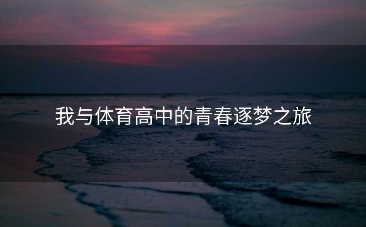 我与体育高中的青春逐梦之旅